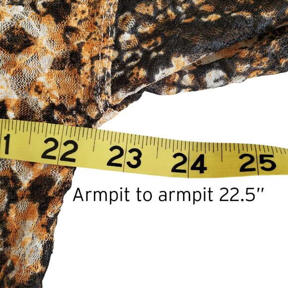 Free People Out For The Night Top Snake Combo Blouse Size S - Picture 13 of 16